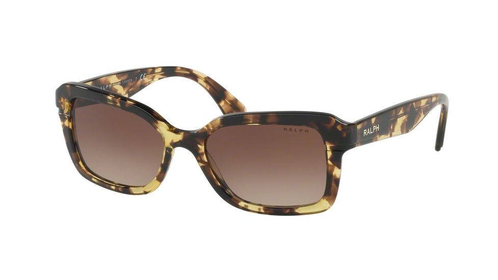 Ralph RA5239 Single Vision Prescription Sunglasses, 54mm, Yellow Tortoise, RA5239-167213-54-SV