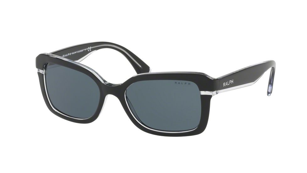 Ralph RA5239 Single Vision Prescription Sunglasses, 54mm, Black Crystal, RA5239-170187-54-SV