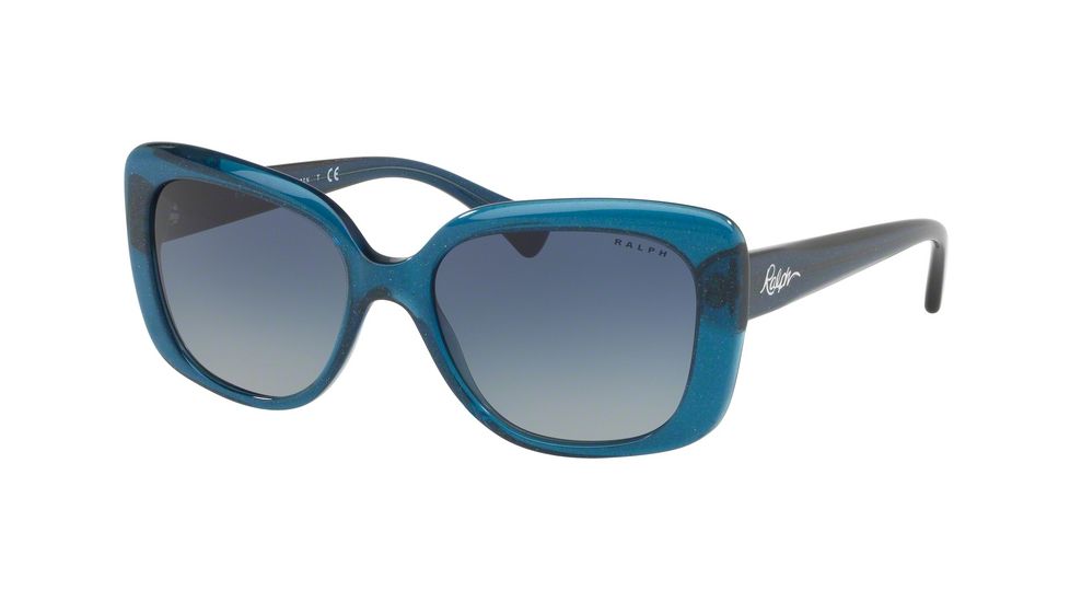 Ralph RA5241 Sunglasses 56794L-55 - Shiny Blue Glitter Frame, Blue Gradient Lenses