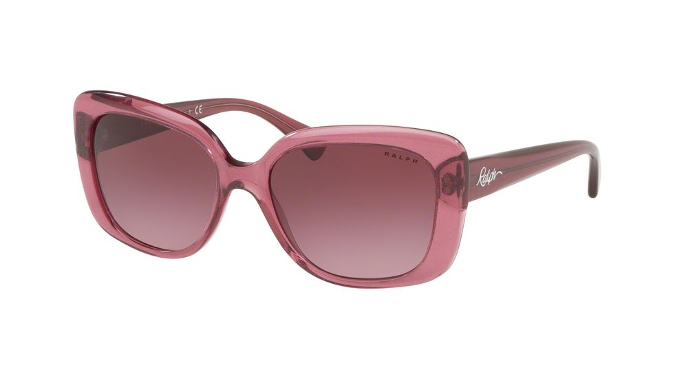 Ralph RA5241 Sunglasses 56808H-55 - Shiny Fuxia Glitter Frame, Dark Violet Gradient Lenses