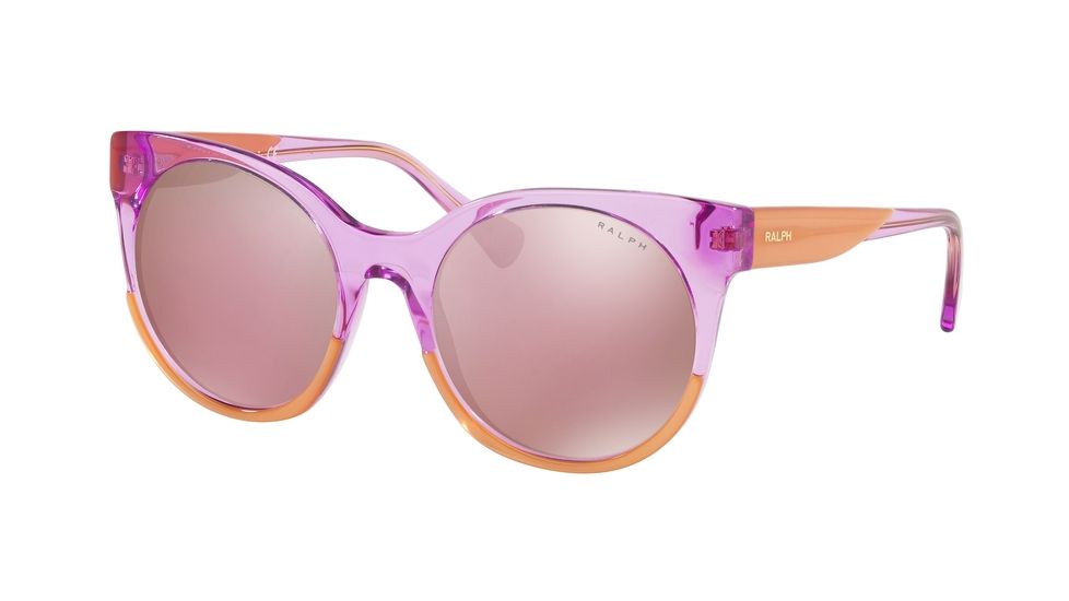 Ralph RA5246 Prescription Sunglasses RA5246-57211T-55 - Lens Diameter 55 mm, Frame Color Top Nude/Crystal Purple