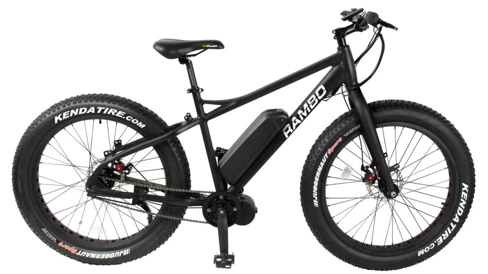 Rambo Bikes 750W Electric Bike, Matte Black, R750 G3