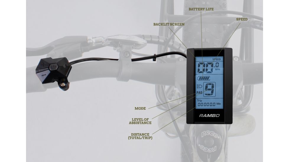 Rambo Bikes 750W Electric Bike, Matte Black, R750 G3