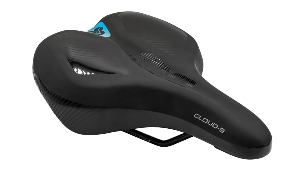 Rambo Bikes Cloud 9 Airflow Sport Wide Saddle Seat w/ Memory Foam, Black, RP-25-08-01