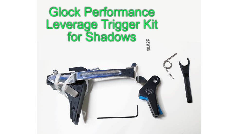 Ramm Tactical Leverage Shadow Systems Pistol Trigger Kit, Curved, 2.5-3.5lb, Black w/Black Safety, RT-SS-CR-CV-BK