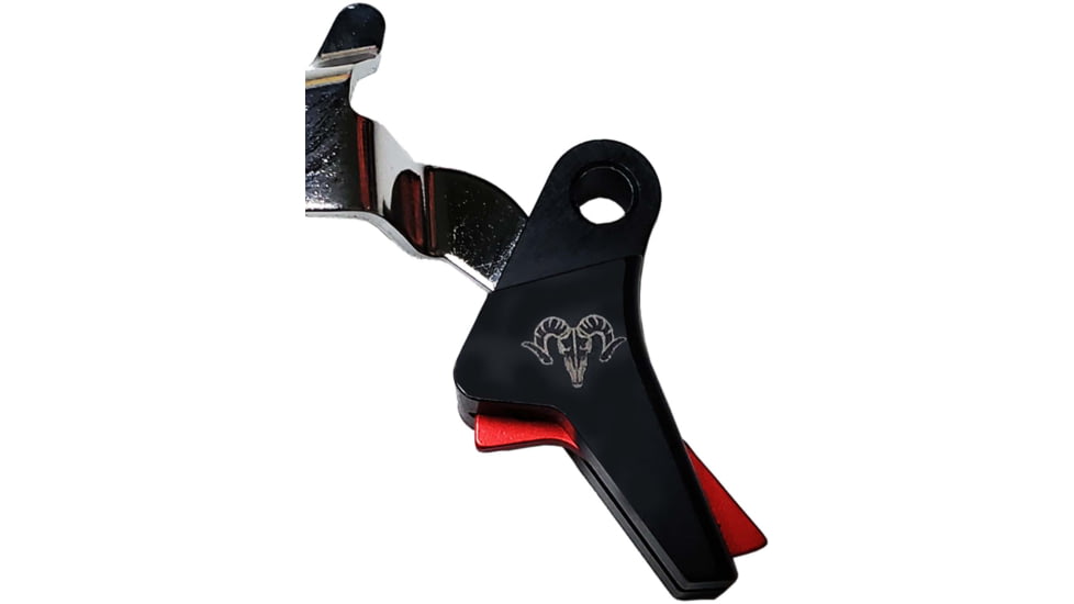 Ramm Tactical Leverage Shadow Systems Pistol Trigger Kit, Curved, 2.5-3.5lb, Black w/Red Safety, RT-SS-CR-CV-RD