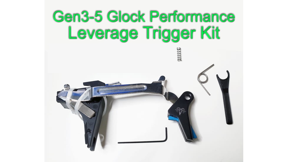 Ramm Tactical Leverage Shadow Systems Pistol Trigger Kit, Straight, 2.5-3.5lb, Black w/Black Safety, RT-SS-CR-ST-BK