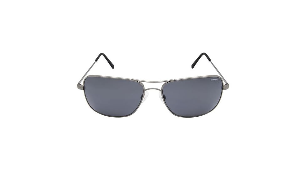 Randolph Archer Dark Ruthenium Polished Frame, Gray Polarized PC Lens, Dark Ruthenium Polished Frame, 63MM AR3F434-PC