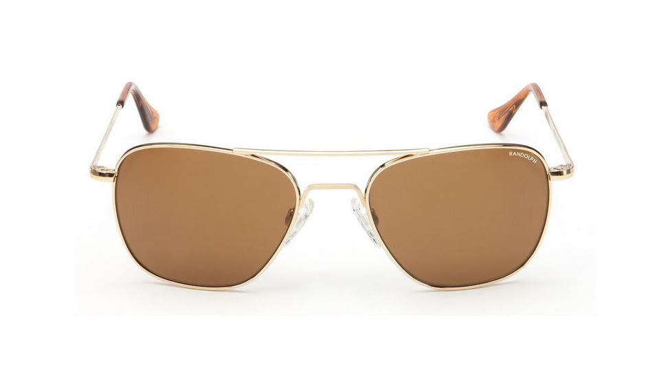 Randolph Aviator 23K Gold Frame, Tan Glass Lens, 23K Gold Frame, 55MM AF51412