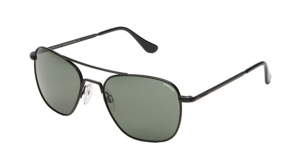 Randolph Aviator Progressive Prescription Sunglasses, Matte Black Frame, AF82414PR