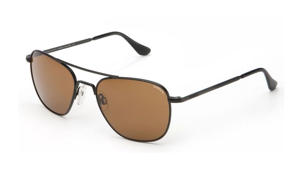 Randolph Aviator Progressive Prescription Sunglasses, Matte Black Frame, AF22412-PCPR