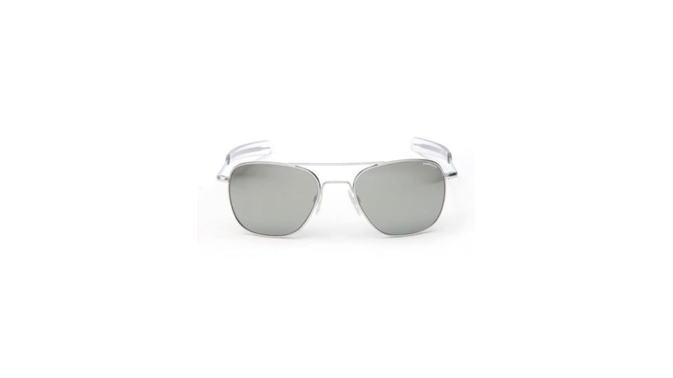 Randolph Aviator Matte Chrome Frame, Gray Flash Mirror Glass Lens, Matte Chrome Frame, 58MM AF84663