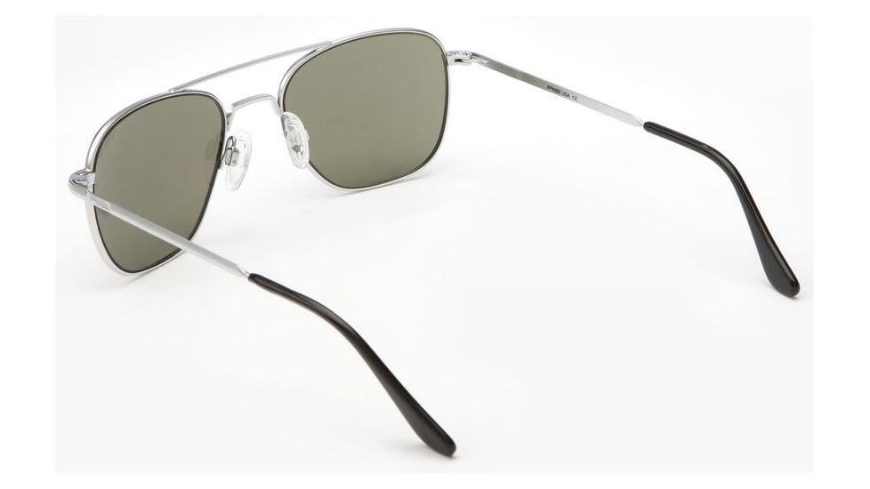 Randolph Aviator Matte Chrome Frame, Gray Polarized Glass Lens, Matte Chrome Frame, 55MM AF54434