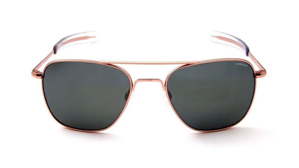 Randolph Aviator Progressive Prescription Sunglasses, Rose Gold Frame, AF55614PR