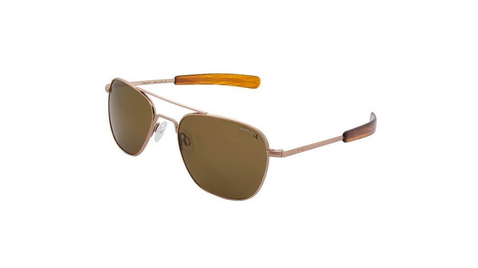 Randolph Aviator Progressive Prescription Sunglasses, Rose Gold Satin Frame, Polarized, AF5Z632PR