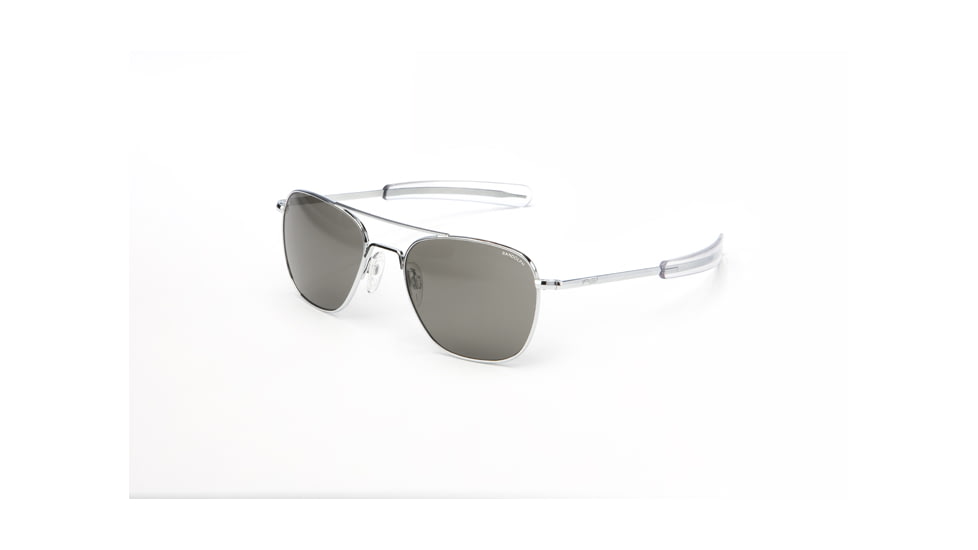Randolph Aviator Progressive Prescription Sunglasses, Bright Chrome Frame, AF23611PR