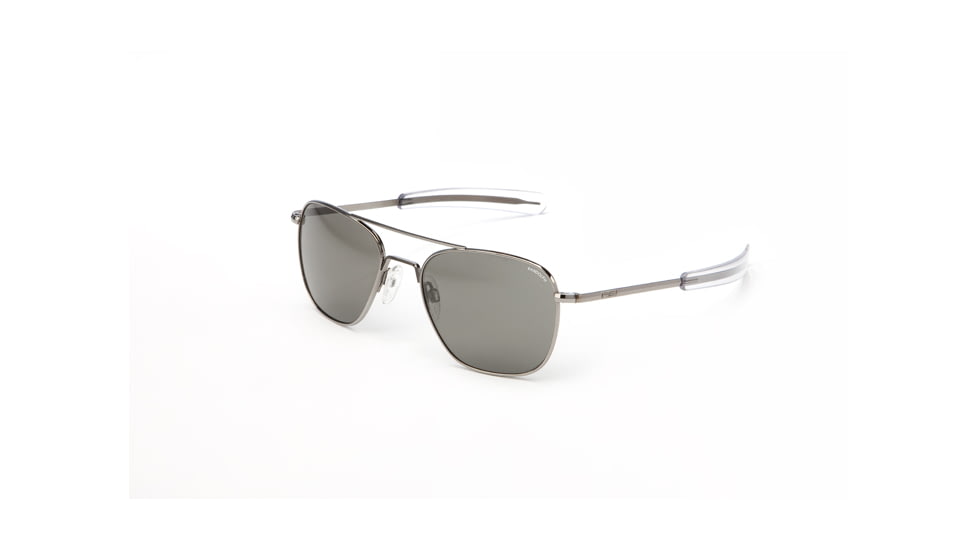 Randolph Aviator Progressive Prescription Sunglasses, Gun Metal Frame, AF8R611PR