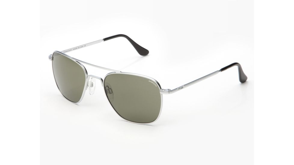 Randolph Aviator Progressive Prescription Sunglasses, Matte Chrome Frame, Polarized, AF54434PR