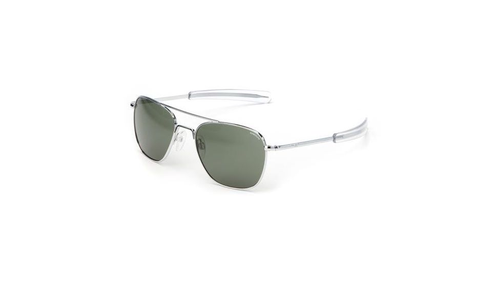 Randolph Aviator Progressive Prescription Sunglasses, White Gold Frame, Polarized, AF5G664PR