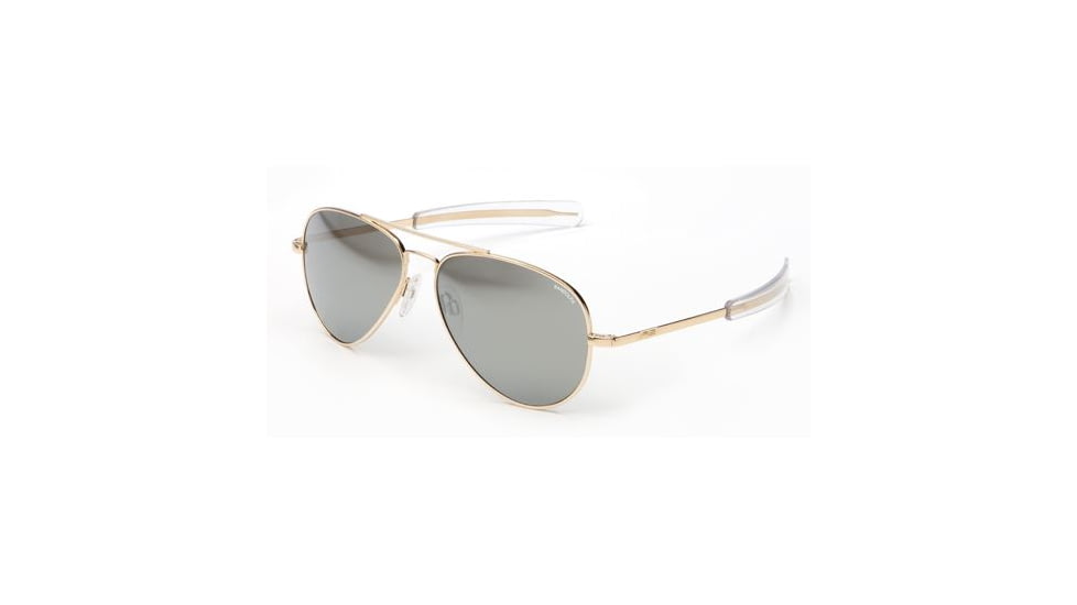 Randolph Concorde 23K Gold Frame, Gray Polarized Glass Lens, 23K Gold Frame, 52MM CR21634