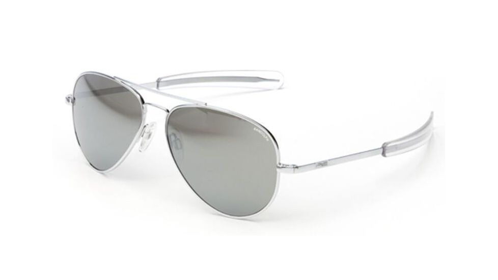 Randolph Concorde Bright Chrome Frame, Gray Flash Mirror Glass Lens, Bright Chrome Frame, 57MM CR73663