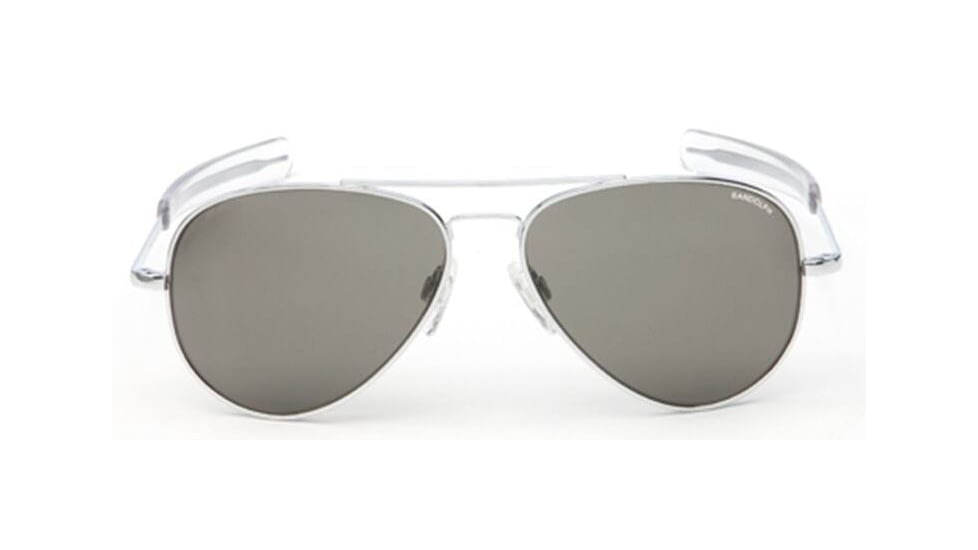 Randolph Concorde Bright Chrome Frame, Gray Polarized Glass Lens, Bright Chrome Frame, 61MM CR13634