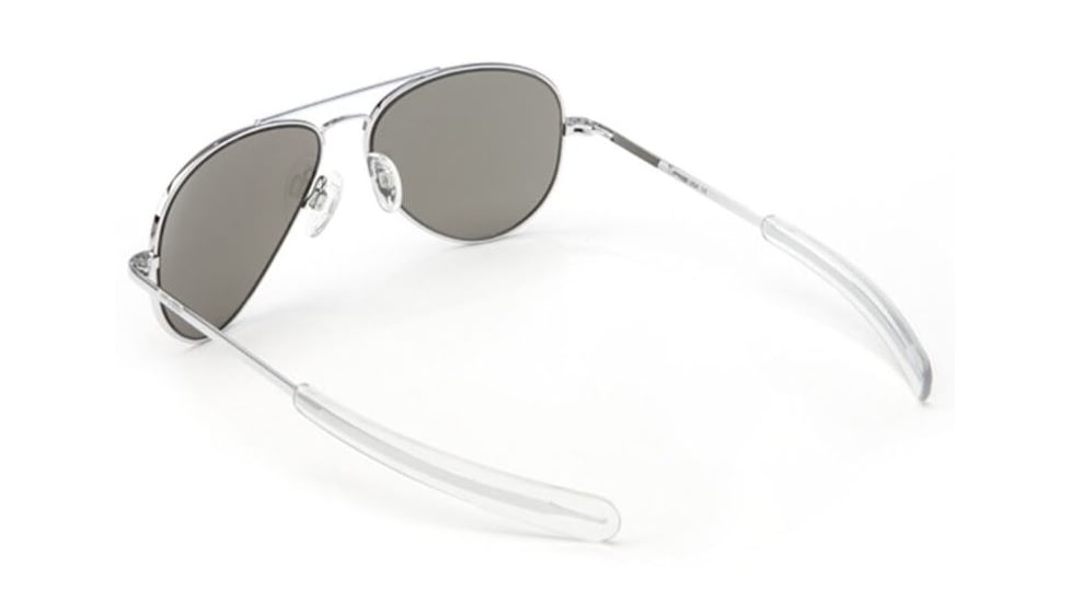 Randolph Concorde Bright Chrome Frame, Gray Polarized Glass Lens, Bright Chrome Frame, 57MM CR73634