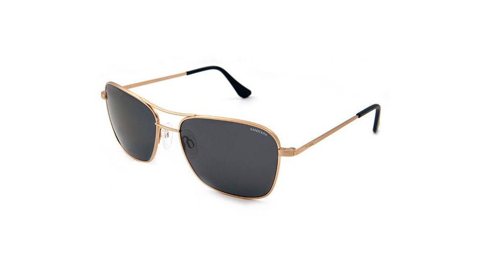 Randolph Corsair Bifocal Prescription Sunglasses, Almond Gold Frame, CS8A411BI