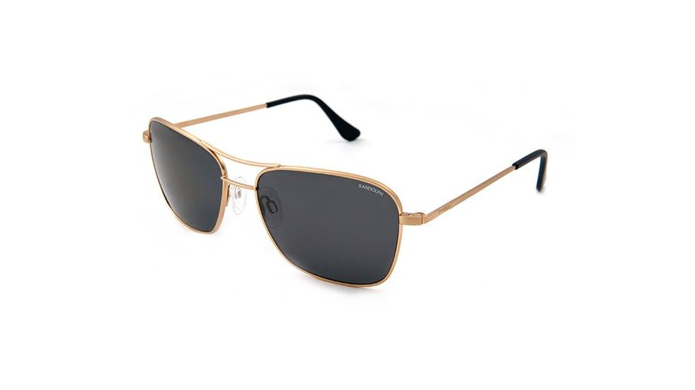 Randolph Corsair Almond Gold Frame, Gray Polarized PC Lens, Almond Gold Frame, 58MM CS8A434-PC