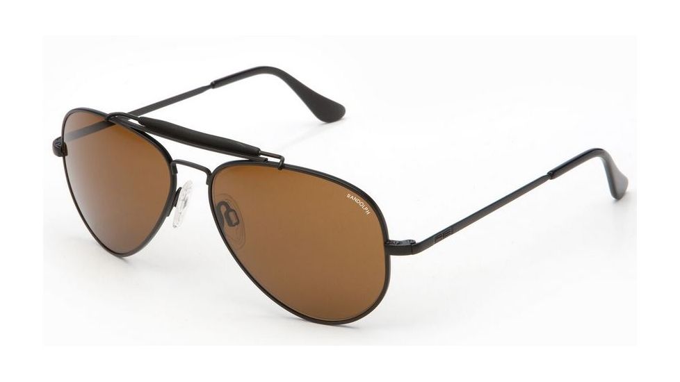 Randolph Sportsman Matte Black Frame, Tan PC Lens, Matte Black Frame, 57MM SP72412-PC