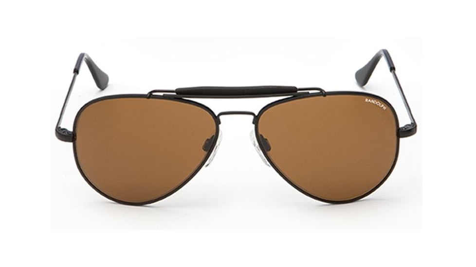 Randolph Sportsman Matte Black Frame, Tan Polarized PC Lens, Matte Black Frame, 61MM SP12432-PC