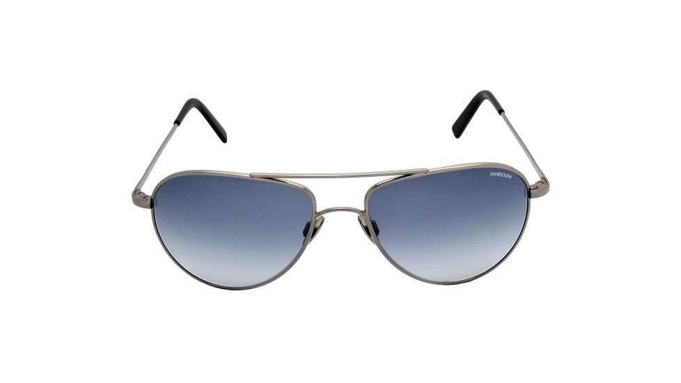 Randolph The Hawk Single Vision Prescription Sunglasses, Dark Ruthenium Polished Frame, OP7F402-2-NYSV