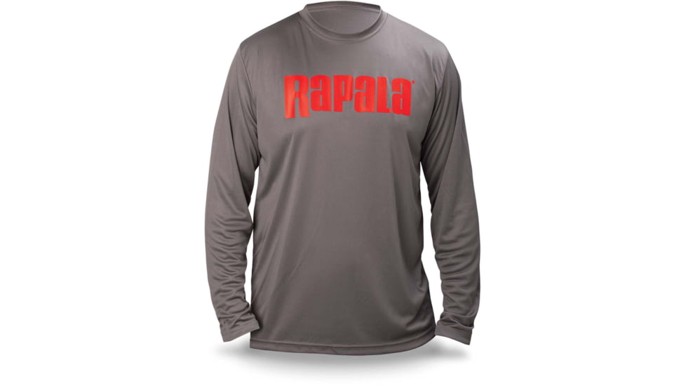 Rapala Core Long Sleeve Shirt, Grey, Small, RCLS9010S