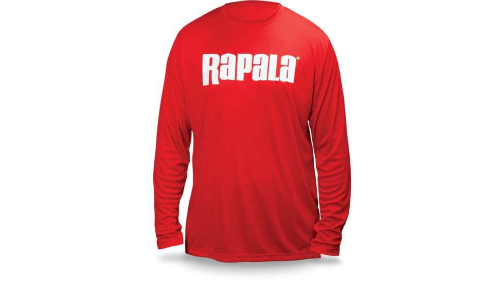 Rapala Core Long Sleeve Shirt, Rapala Red, Medium, RCLS9002M