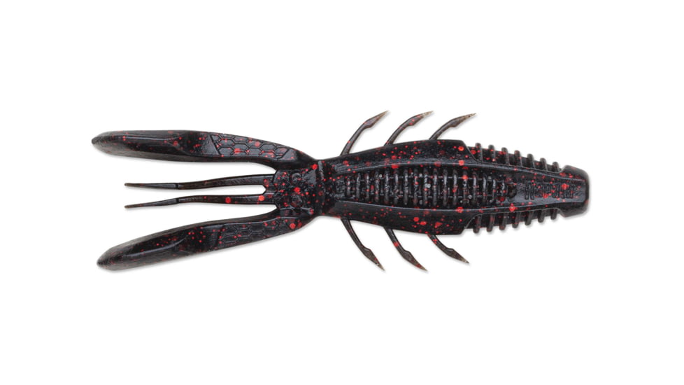 Rapala CrushCity Bronco Bug, 6 Pack, Black Red Flake, 4in, CCBRB4BKR