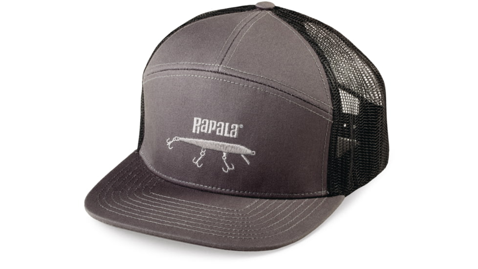 Rapala Hi-Pro 7 Panel Cap, Grey Black, RHP7C01
