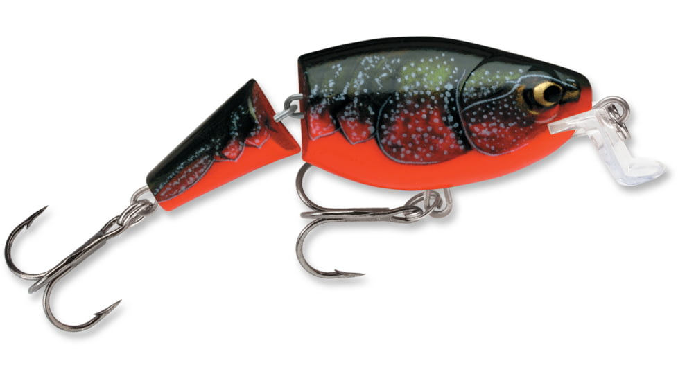 Rapala Jointed Shallow Shad Rap Crankbait, 2ft, 1/4oz, Suspending, Red Crawdad, JSSR05RCW