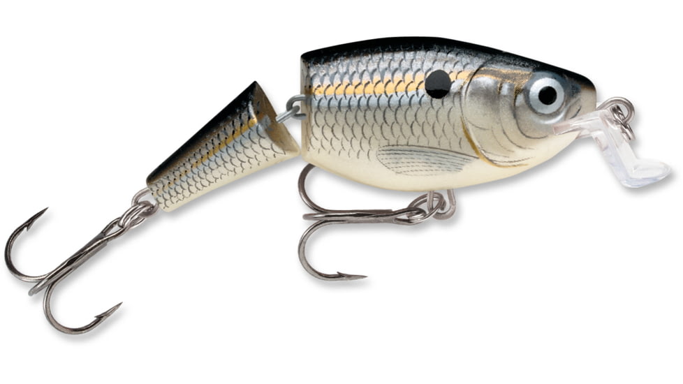 Rapala Jointed Shallow Shad Rap Crankbait, 2ft, 1/4oz, Suspending, Silver Shad, JSSR05SSD