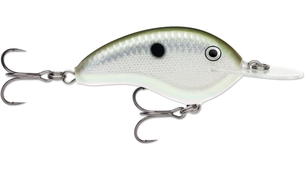 Rapala OG Deep Tiny 07 5/16 oz, 7' Depth, Two #5 Treble Hooks, Green Gizzard Shad, OGT07GGSD