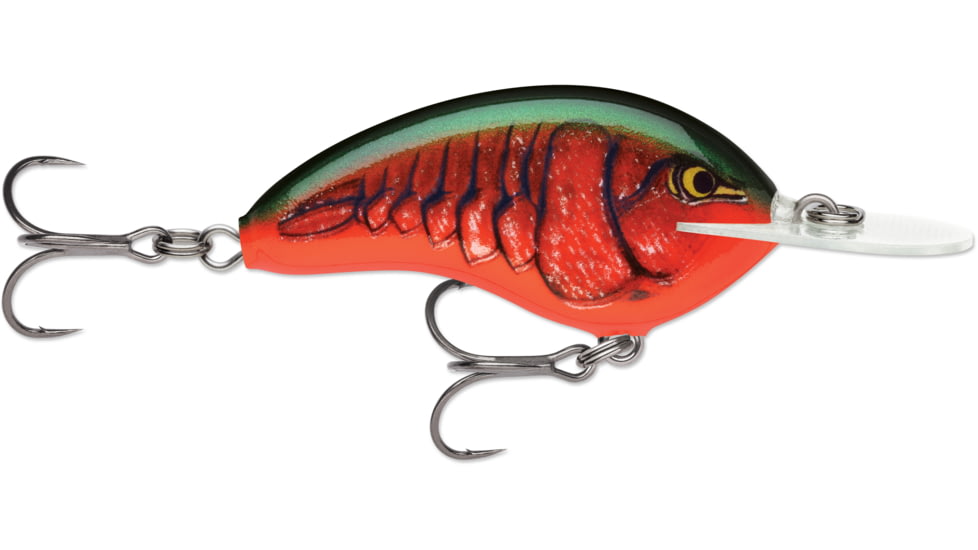 Rapala OG Deep Tiny 07 5/16 oz, 7' Depth, Two #5 Treble Hooks, Red Crawdad, OGT07RCW