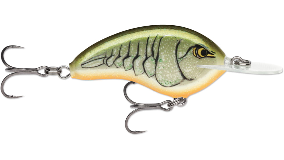 Rapala OG Deep Tiny 07 5/16 oz, 7' Depth, Two #5 Treble Hooks, Rootbeer Crawdad, OGT07RTBC