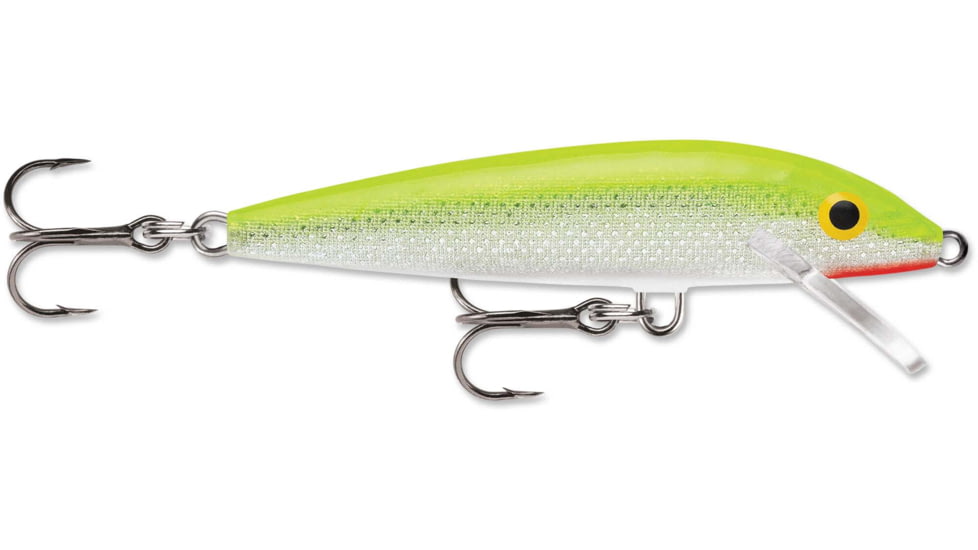 Rapala Original Floater 07 Lure, Silver Fluorescent Chartreuse, F07SFC
