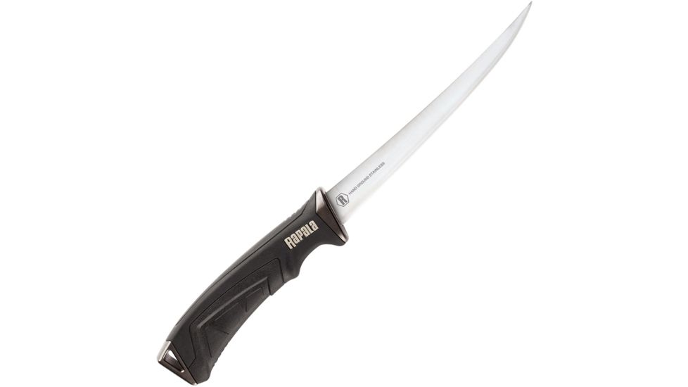 Rapala Pro Fillet 6 Fixed Blade Knife, 6in, Standard Edge, Mirror Polish, Black, Synthetic Handle NK27733