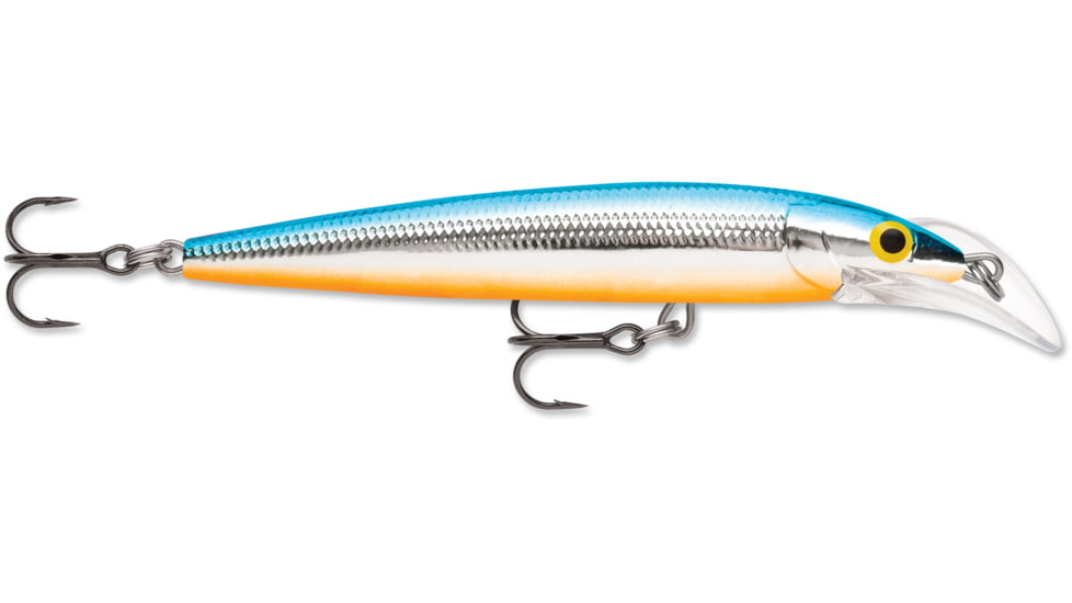 Rapala Scatter Rap Deep Husky Jerk 10, Silver Blue, 4in, 3/8oz., SCRDHJ10SB