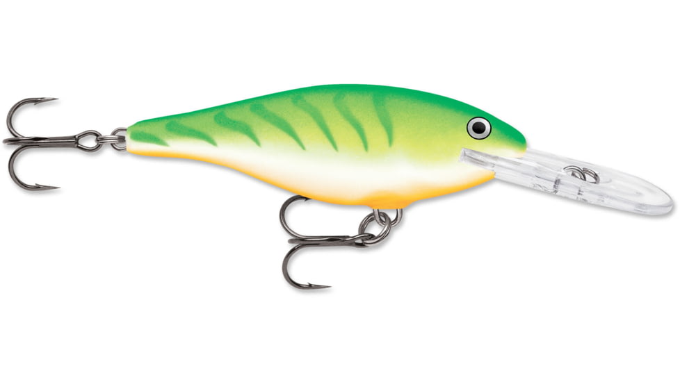 Rapala Shad Rap 05 Lure, Green Tiger UV, SR05GTU