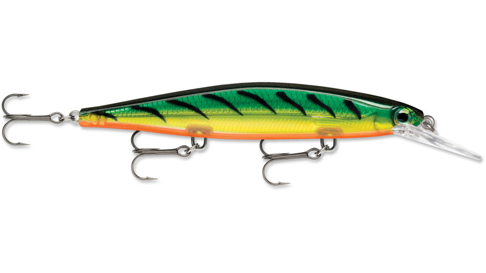 Rapala Shadow Rap Deep 11 Floating-Diving, 4-8Ft, 3 #6 Hooks, Firetiger, 4-3/8in, 7/16oz, SDRD11FT