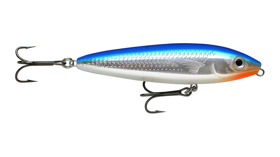 Rapala Skitter Walk Topwater Lure, Floating, Blue Mullet, 7/16oz, 3 1/8in, SW08BMU