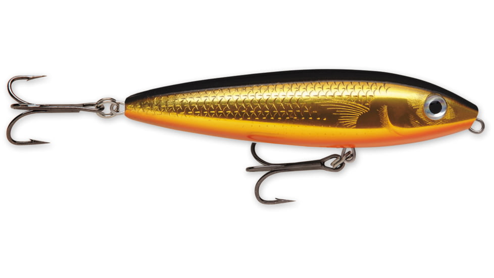 Rapala Skitter Walk Topwater Lure, Floating, Gold Mullet, 7/16oz, 3 1/8in, SW08GMU