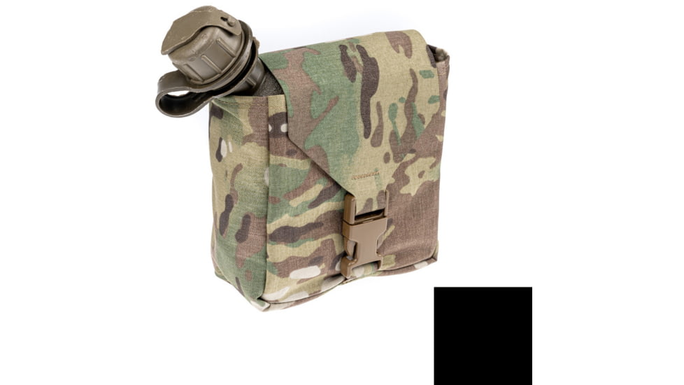 Raptor Tactical 2Q Canteen Pouch, Black, 2QC-BL