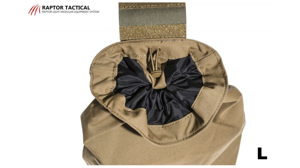 Raptor Tactical Dump Pouches w/ChemLight Holder, Coyote Brown, Long, DP-CB-L